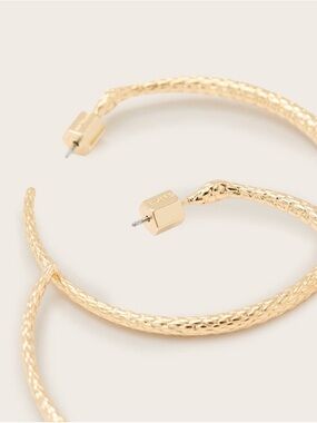 Pair of Earrings AllSaints Gold Serpent Large Hoop
